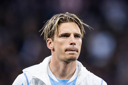 Malmö FFs Jens Stryger Larsen vid lineup