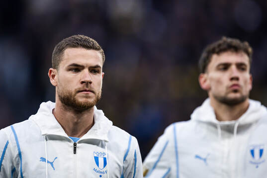 Malmö FFs Gabriel Busanello vid lineup