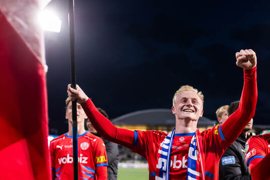 Helsingborgs Oscar Aga jublar