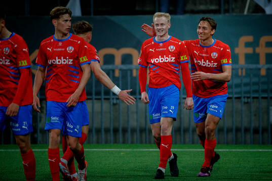 Helsingborgs Oscar Aga jublar