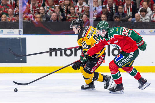 Luleås Pontus Andreasson och Frölundas Noah Hasa