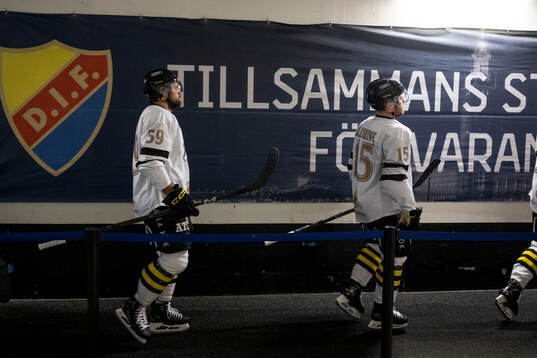 AIKs Alfred Barklund, Macoy Erkamps och Jordan Bellerive