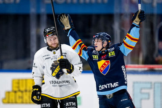 Djurgårdens Victor Eklund jublar