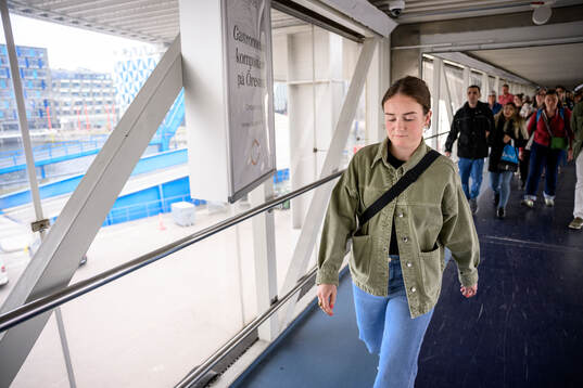 Mathilde Vangsgaard går av Öresundslinjens färja