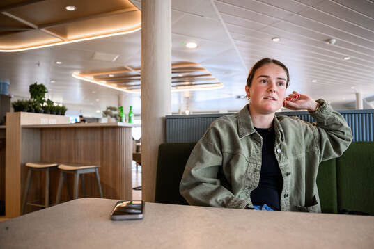 Mathilde Vangsgaard på Öresundslinjens färja