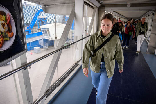 Mathilde Vangsgaard går av Öresundslinjens färja