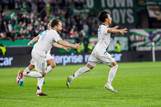 Keita Kosugi of Djurgården celebrates