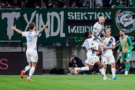 Tobias Gulliksen of Djurgården celebrates