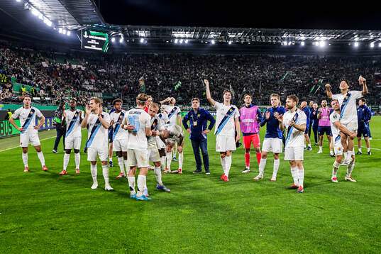Players of Djurgården celebrate