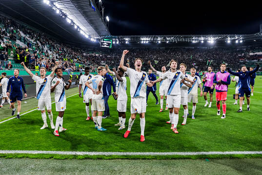 Players of Djurgården celebrate