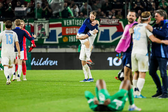 Players of Djurgården celebrate