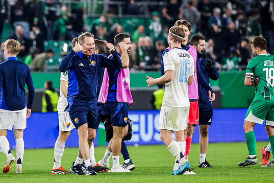 Players of Djurgården celebrate