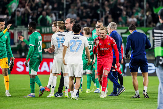 Players of Djurgården celebrate