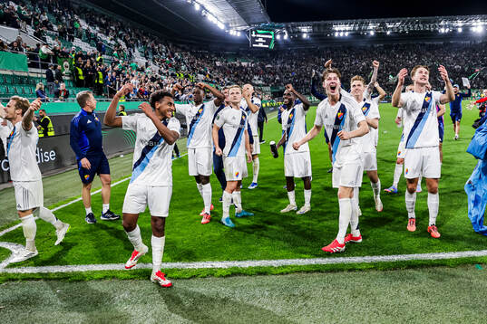 Players of Djurgården celebrate
