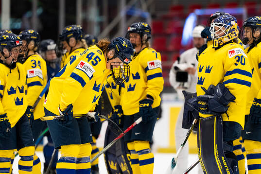 Paula Bergström of Sweden looks dejected