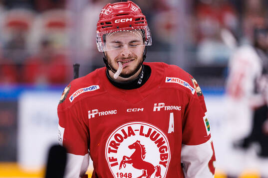 Troja/Ljungbys Jonathan Wikström deppar