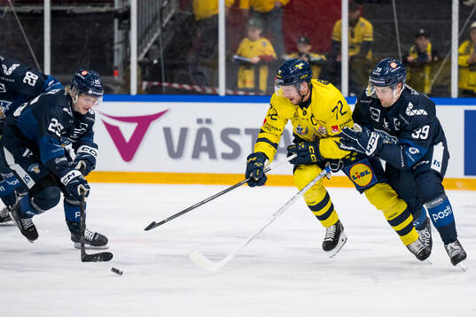 Joona Ikonen and Heikki Liedes of Finland against Tim Heed