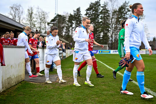 Djurgårdens spelare gör entré