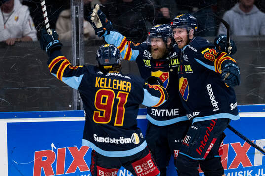 Djurgårdens Linus Klasen, Colby Sissons och Tyler Kelleher