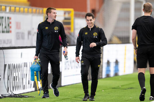 Elfsborgs sjukgymnast William Högne och sjukgymnast Pedro