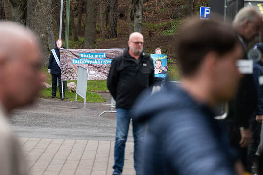 A protest action against the chicken industry is seen