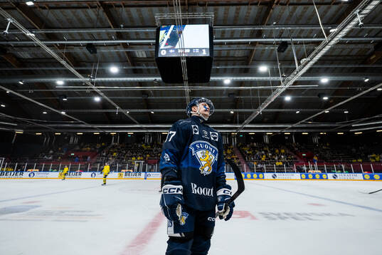 Atro Leppänen of Finland looks dejected