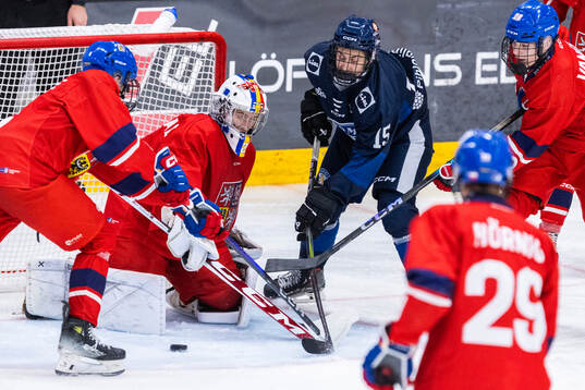 Goaltender Tadeas Schejbal of Czech Republic and Olli