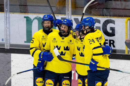 Players of Sweden celebrates