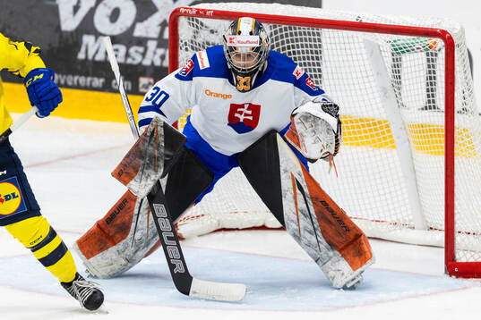Jakub Husar goaltender of Slovakia