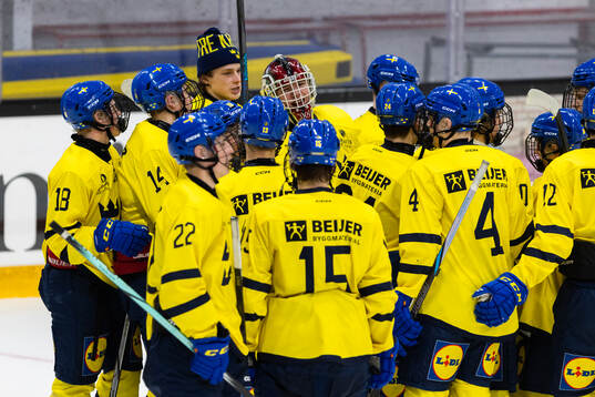 Players of Sweden celebrates