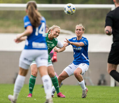IK Zeniths Sara Baldebo och Halmstads Anna Andersson