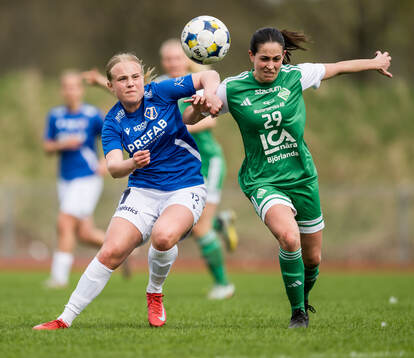 Halmstads Ida Karlsson och IK Zeniths Victoria Klimovska