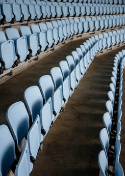 Generell vy av läktarstolar på Eleda Stadion