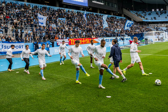 Malmö FFs Colin Rösler, Isaac Kiese Thelin och Pontus