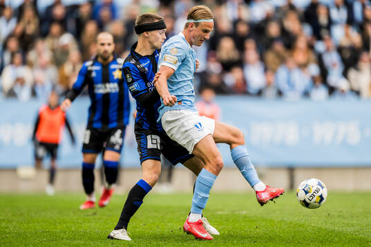 Sirius Tobias Carlsson och Malmö FFs Erik Botheim