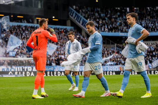 Malmö FFs målvakt Ricardo Friedrich, Lasse Berg Johnsen,