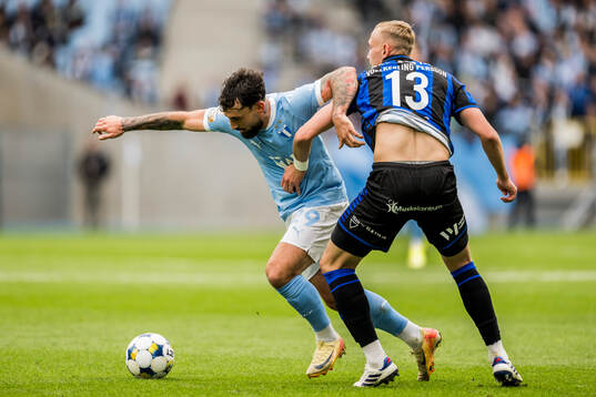 Malmö FFs Sead Haksabanovic och Sirius Jakob Voelkerling