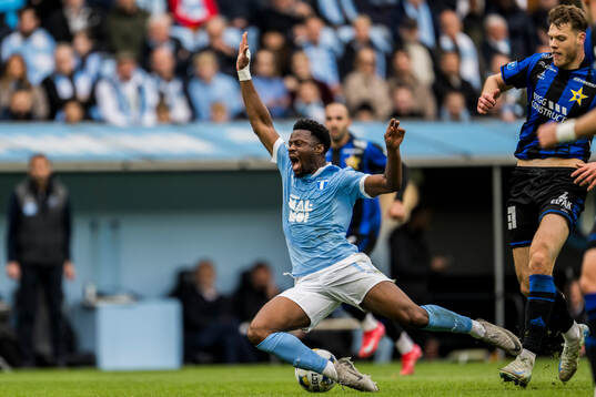 Malmö FFs Emmanuel Ekong och Sirius Tobias Anker