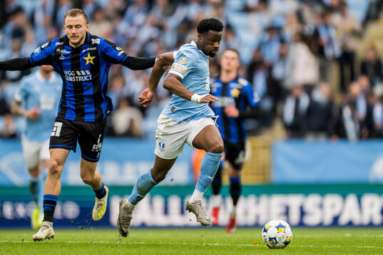 Sirius Melker Heier och Malmö FFs Emmanuel Ekong