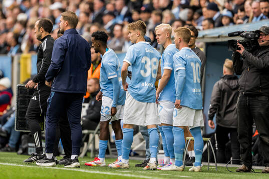 Malmö FFs Taha Ali, Hugo Bolin, Otto Rosengren och Anders