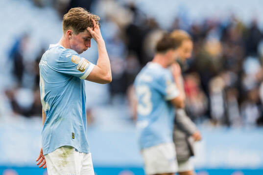 Malmö FFs Johan Karlsson deppar