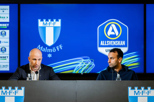 Malmö FFs tränare Henrik Rydström och Sirius tränare