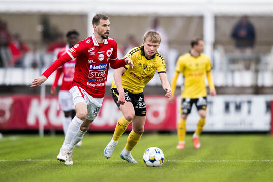 Degerfors Sebastian Ohlsson och Elfsborgs Ari Sigurpálsson