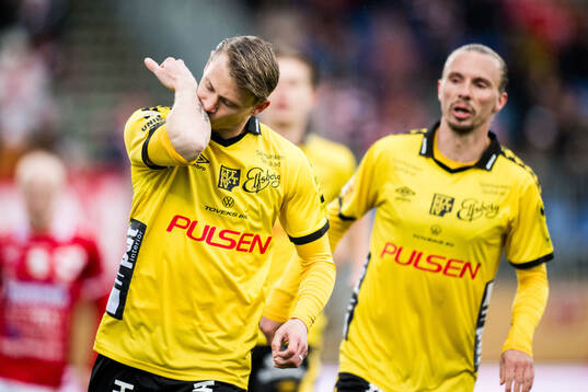 Elfsborgs Simon Hedlund jublar