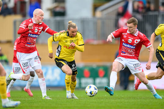 Degerfors Marcus Rafferty och Sebastian Ohlsson mot