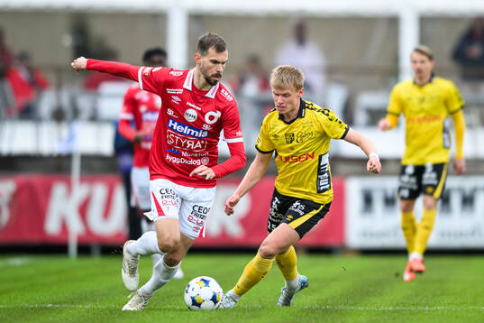 Degerfors Sebastian Ohlsson och Elfsborgs Ari Sigurpálsson