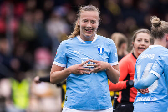 Malmö FFs Sara Kanutte Sørensen Fornes jublar