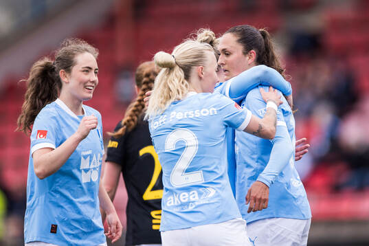 Malmö FFs Isabella D’Aquila, Matilda Kristell och