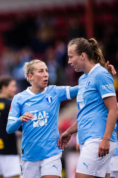 Malmö FFs Mia Persson och Sara Kanutte Sørensen Fornes