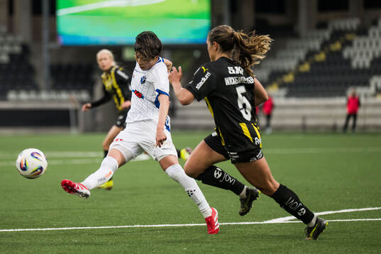 Under fotbollsmatchen i Damallsvenskan mellan Häcken och